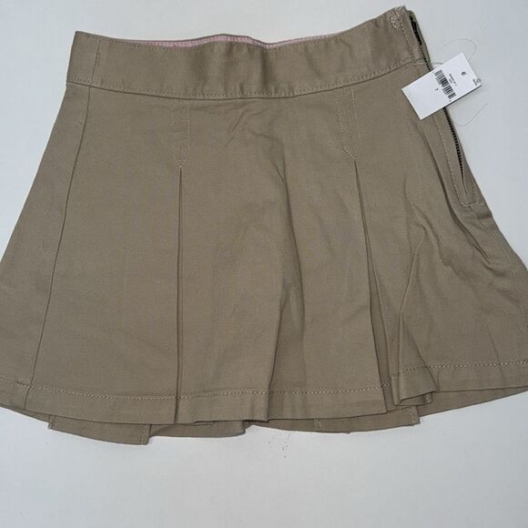 🔥GAP Tan Skater Mini school Skirt Pleated Casual  with short Sz 10 new - Picture 3 of 5